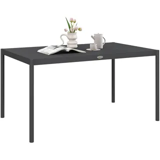 Outsunny Gartentisch 145 x 90 x 74 cm Dunkelgrau