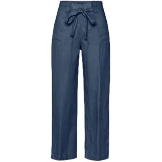 BRAX Damen Style Maine Pure Linen Hose, Indigo, 32W / 32L EU