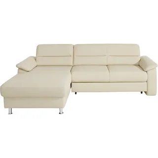 sit&more Ecksofa »Ascara L-Form« inklusive Boxspring/Federkern-Polsterung, wahlweise mit Bettfunktion, beige