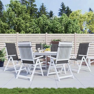 vidaXL Gartenstuhlauflagen Für Hochlehner 6Er Set Anthrazit 120/50/3 Cm , Textil , 50x3x120 cm , Gartenmöbel, Gartenpolster & Auflagen, Sesselauflagen
