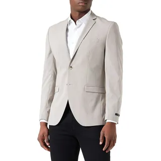 JACK&JONES Herren JPRSOLARIS Check Blazer SN Sakko, White Pepper/Checks:SUPER Slim FIT, 54