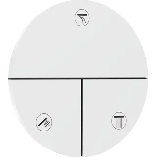Hansgrohe ShowerSelect Comfort S Ventil, Unterputz, 3 Verbraucher, runde Rosette, 15558700 Dusch-Mischbatterie Weiß
