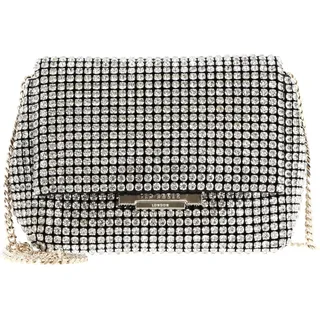Ted Baker Abendtasche Umhängetasche Gliters Crystal Mini Cross Body Bag Silver silberfarben - Silber