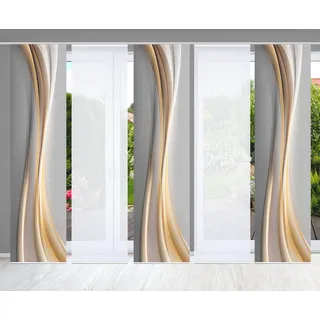 home in green ELANIA Paneelwagen 60 x 245 cm goldfarben 5 St.