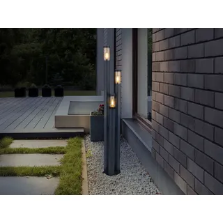 LED Außenlampe Wegbeleuchtung Wegeleuchte Gartenbeleuchtung mit Strom, H 170cm