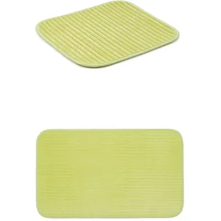 Gözze Badteppich Berlin 2er Set, 50x45 cm + 60x100 cm, Farbe: Limone