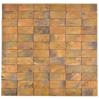 Mosaikfliese Kupfer Stäbchen braun Küche Fliesenteppich Wand WB49-1514 1Matte