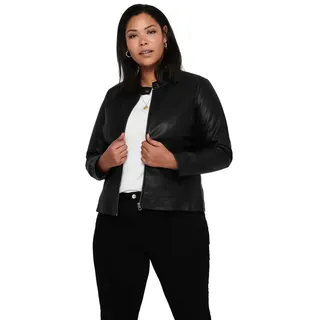 ONLY Carmakoma Damen Kunstlederjacke Curvy 44Black