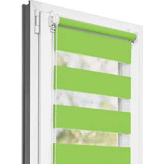 Estika Doppelrollo Klemmfix - 130 x 150 cm - Grün - Duo Rollo ohne Bohren - Grün