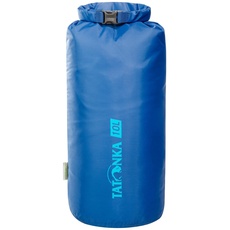 Tatonka Packbeutel Dry Sack 10l - Wasserdichter Packsack mit Rollverschluss und Steckschließe - Aus recyceltem Polyester - 10 Liter Volumen (blau)