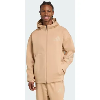 adidas Z.N.E. Zip-Hoodie - Warm Sandstone / Clay Brown XL