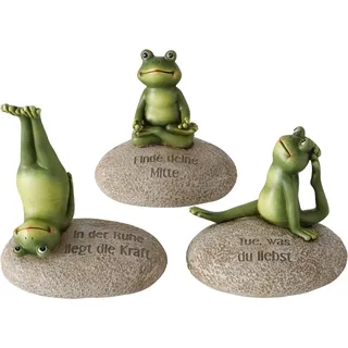 Boltze Figur Yoga 3-fach Sortiert 15 cm x 8 cm x 13 cm Beige