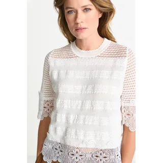 richroyal Spitzenshirt Weiß L