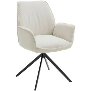Musterring Esszimmerstuhl Tiama Cord schwarz/cream 2er Set