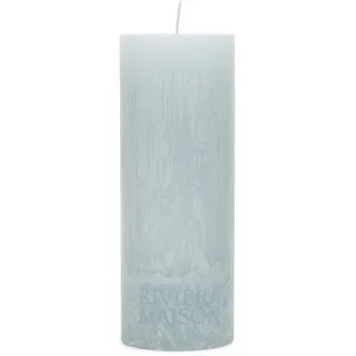 Rivièra Maison Stumpfe Kerze, Blau, 7 x 18 cm – Kerze hellblau – Pillar Candle – Paraffin, Stearin