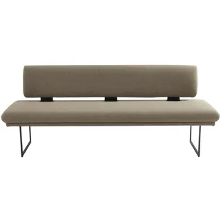 K+W Komfort & Wohnen Polsterbank »Longbeach«, (1 St.), mit Metallkufen in schwarz Struktur, in der Breite 204cm oder 224cm, beige