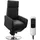 Fernsehsessel mit Relaxfunktion Leder x 110 x Schwarz mit Aufstehhilfe