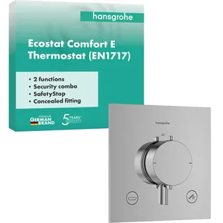 Hansgrohe Ecostat Comfort E Duschthermostat Unterputz für 2 Verbraucher Chrom 33716000