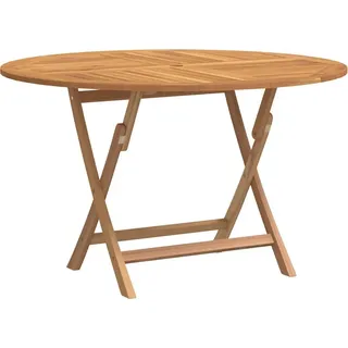 vidaXL Gartentisch Klappbar Ø 110x75 cm Massivholz Teak - Braun