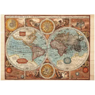 Dino Puzzle Weltkarte 1626 - 500 Teile Nostalgie und Geschichte