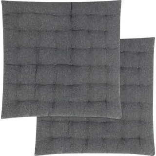 Magma Heimtex Sitzkissen 40 x 40 x 4 cm grau 2 St.