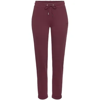 H.I.S. H.I.S, Sweathose Schlupfhose mit kleinem Aufschlag am Saum, Loungewear, rot