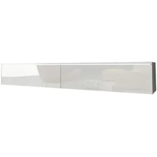 Feldmann-Wohnen Lowboard Weiß Hochglanz Holz, Rechteckig, 180x30x32 cm, Wohnzimmer, Wohnwände, Lowboards, Lowboards stehend