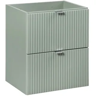 Waschbeckenunterschrank 50 cm grün Reed Green 2 Schubladen Badezimmer - Grün