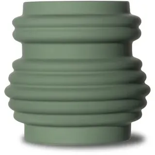 ByOn Mila Vase in der Farbe: Grün, aus Steingut mit gummierter Oberfläche hergestellt, Maße: ø16x15cm, 5260604912