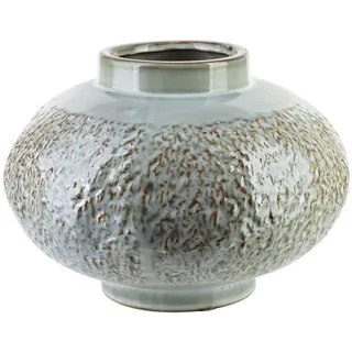 Mondex Vase Arina Grün 26,5/26,5/20cm , Beige , Keramik , 21 cm , Dekoration, Vasen, Keramikvasen