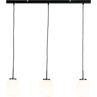 Pendelleuchte LED, Hängelampe, Deckenlampe Pendel, Pendellampe Esstisch, Pendelleuchte für Wohnzimmer, Skandinavische Design, DL39 opal - Weiß, Schwarz