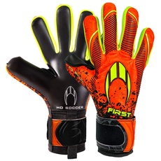 HO Soccer First Superlight Torwarthandschuhe, Unisex für Erwachsene Einheitsgröße orange/schwarz/Limette