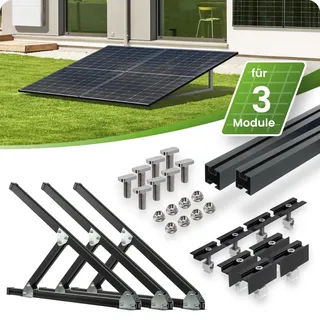 Tepto Flachdach Montageset für 4 Module senkrechte Montage