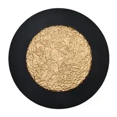 LED-Wandleuchte Luna Piena, braun-schwarz/gold, Ø 80 cm