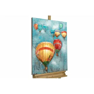 Kunstloft Metallbild Blau 60/80 cm , Metall , 4x80 cm , Bilder & Rahmen, Bilder, Holz & Metallbilder