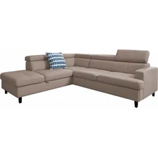 exxpo - sofa fashion Ecksofa »Sisto, L-Form«, braun