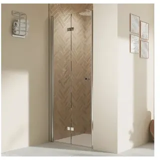 Drehfalttür für Nische Breuer Elana 2.0 800x2000 mm Echtglas Klar hell chrom Tür