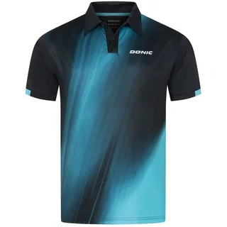 Donic Hemd Fire schwarz/hellblau XXL
