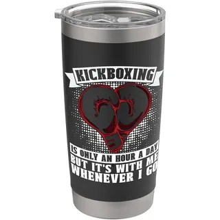 Kickboxing Is Only An Hour A Day Kickboxer Love Kickboxen Doppelwandiger Edelstahl-Thermobecher