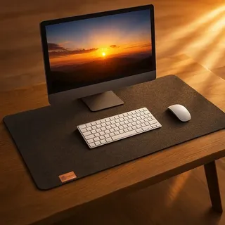 BigDean Schreibtischunterlage Filz 100X40 Cm Rutschfeste Schreibunterlage Schreibtischmatte Für Büro Und Zuhause Desk Mat Filz Mauspad Groß
