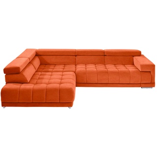 Beldomo Speed Ecksofa , Orange , Textil , Ottomane links, nicht einzeln stellbar, L-Form , 326x222 cm , Typenauswahl, Stoffauswahl, seitenverkehrt erhältlich , Wohnzimmer, Sofas & Couches, Wohnlandschaften, Ecksofas