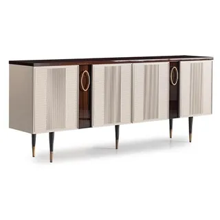 Sideboard Anrichte Kommode Holz Schrank Weiß Design Esszimmer Möbel - Weiß
