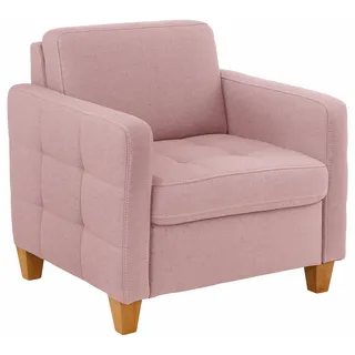 Sessel HOME AFFAIRE "Earl", rosa (flamingo), B:77cm H:78cm T:78cm, Luxus-Microfaser in Lederoptik (100% Polyester);Struktur fein (100% Polyester);Luxus-Microfaser ALTARA NUBUCK (100% Polyester), Sessel, Sessel