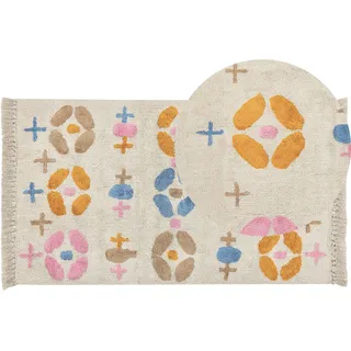 Beliani Kurzflor-Teppich, mehrfarbig 80 x 150 cm geometrisches Muster Kurzflor DARAN Bunt