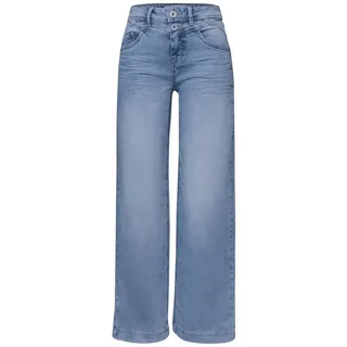 STREET ONE High Waist Wide Leg Jeans im loose fit light Blue wash, 30,