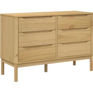 Kommode FLORO Wachsbraun Massivholz Kiefer - Braun