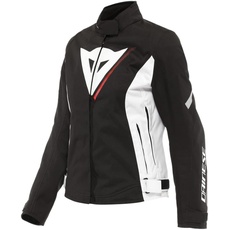 Bild Veloce D-Dry Jacket, Motorradjacke Ganzjährig Wasserdicht mit Abnehmbarer Thermoschicht, Damen, Schwarz/Weiß/Lava Rot, 40
