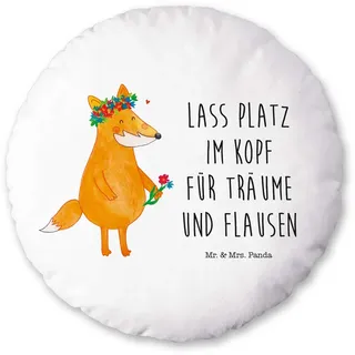 Herding Mr. & Mrs. Panda Rundkissen, Fuchs-Motiv, Polyester, Ø 40 cm, 1 Stück
