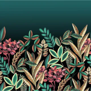 Rasch Textil Rasch Digitaltapete Florentine III 485783 Tropical Grün 3x3 m