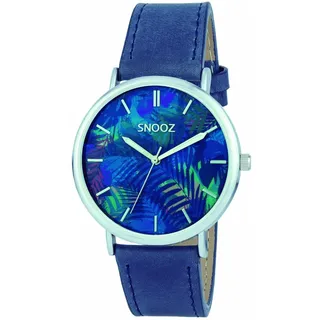 SNOOZ SAA1041-73 Uni-Armbanduhr, Edelstahl-Gehäuse, Leder-Armband